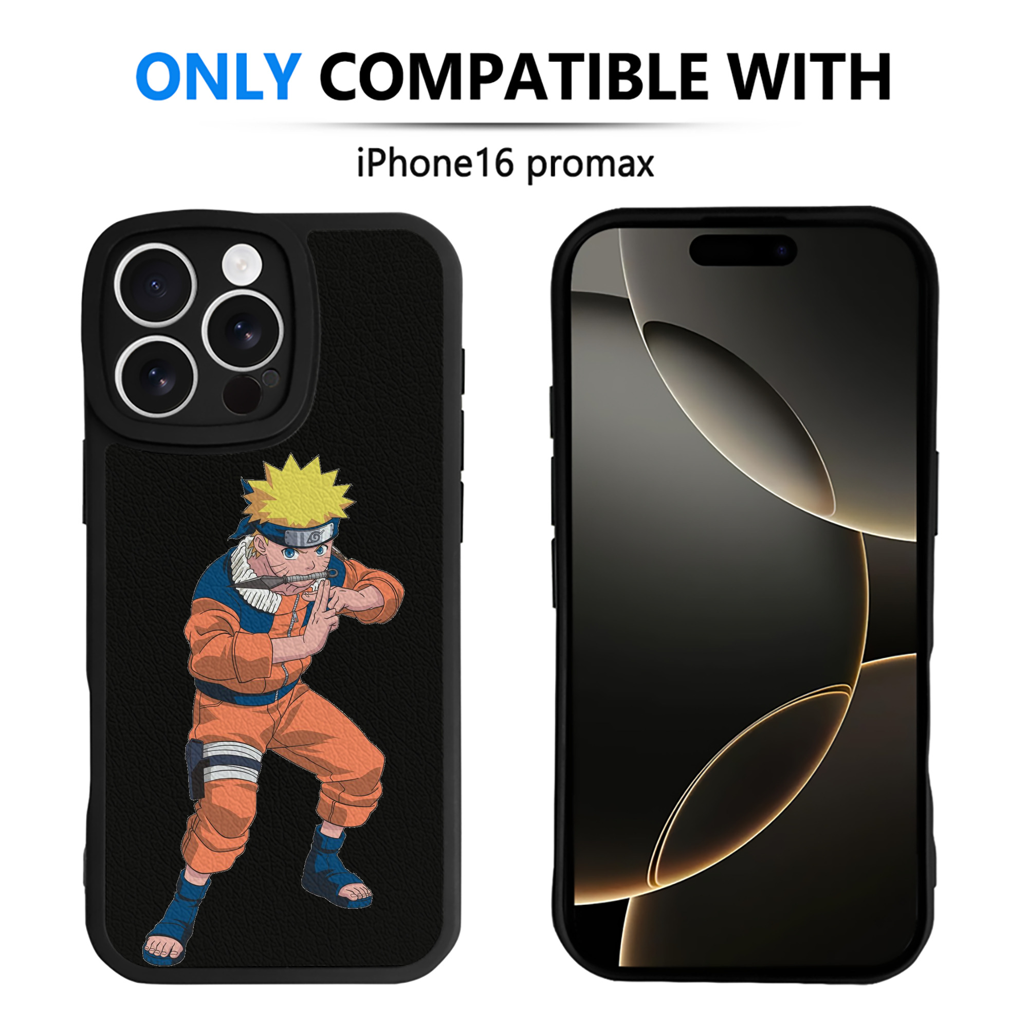 （画像用） NARUTO -ナルト- うずまき ナルト Uzumaki Naruto 【iPhone 16シリーズ対応】シリコンスマホケース（レザー調） 材質：シリコン